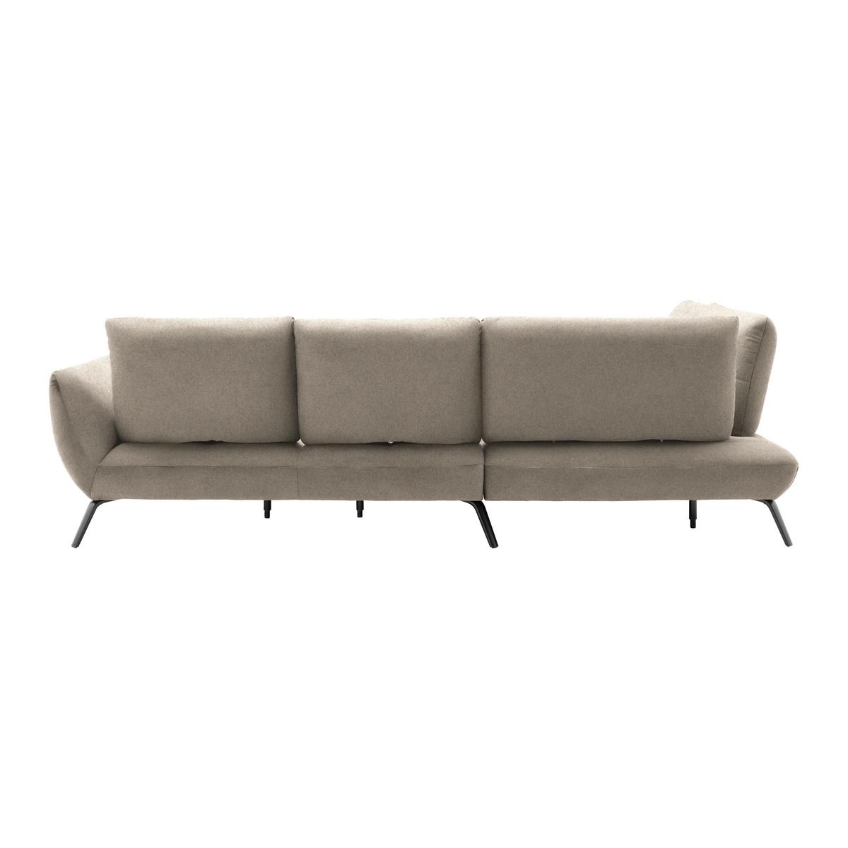 Rohová sedačka TRENDY, ľavá, écru - čierna/écru, Modern, kov/kompozitné drevo (250/93/310cm) - Premium Living