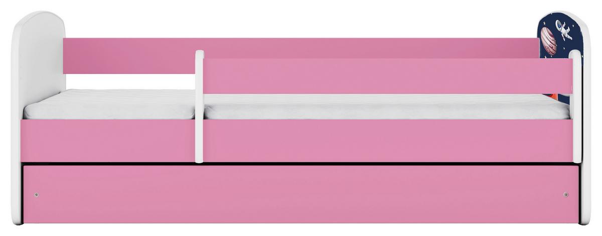 Kinder-/Juniorbett Babydreams inkl. Matratze 80x160 - Pink/Birkefarben, MODERN, Holz/Holzwerkstoff (80/160cm) - MID.YOU