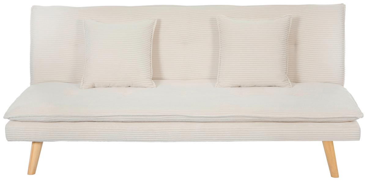 Schlafsofa Passau Weiß B: 181 cm - Schwarz/Weiß, Basics, Holz/Textil (181/77/92cm) - P & B