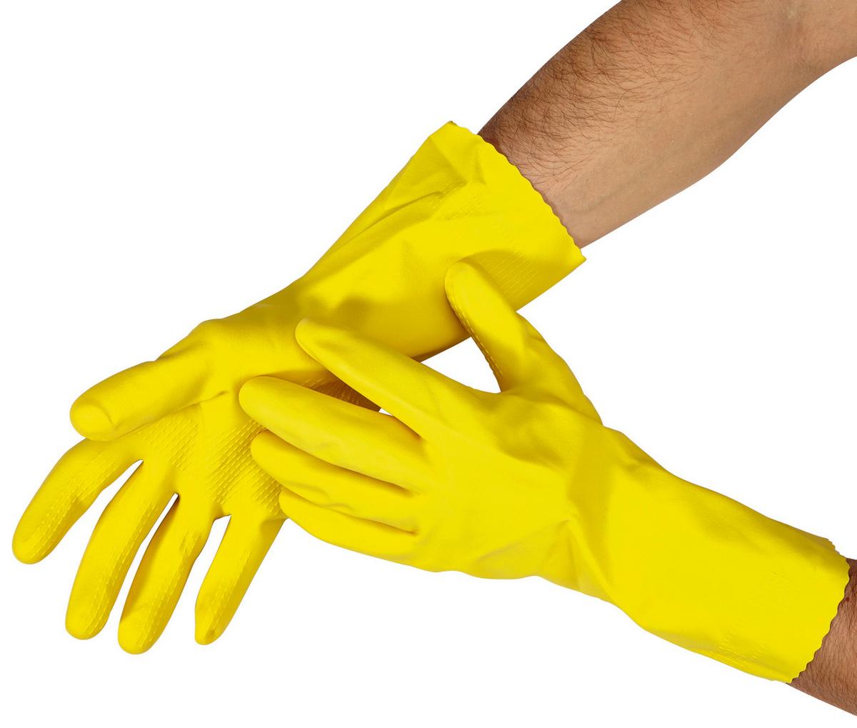 Haushaltshandschuhe Vileda-Haushaltshandschuhe - Gelb, Basics, Kunststoff (14/1/26cm) - Vileda