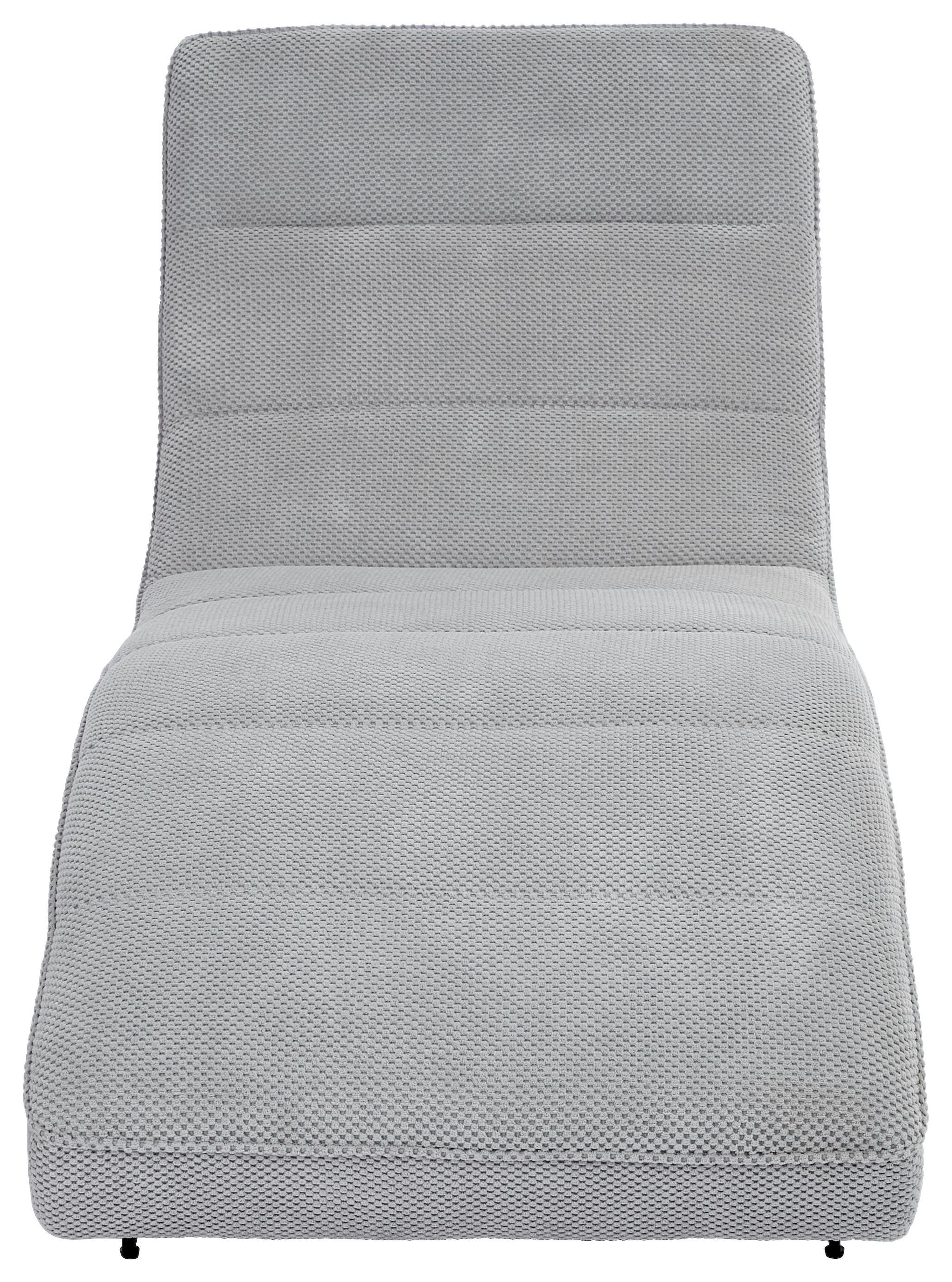 Relaxliege Romeo Webstoff Grau, B: 73 cm - Hellgrau/Schwarz, MODERN, Holz/Textil (73/83/166cm)