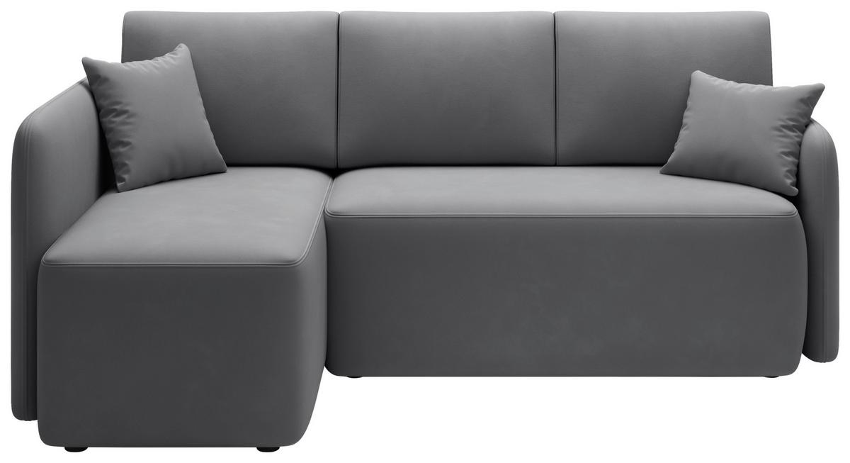 Ecksofa Hadson Grau S: 150x206 Cm - Schwarz/Grau, Design, Textil (150/206cm) - P & B