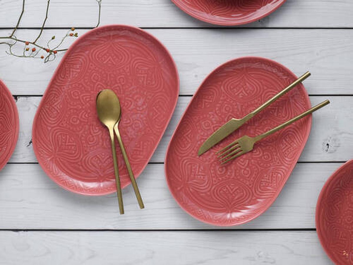 Servierplatten-set 21631 Orient Mandala - Dunkelrosa, Trend, Keramik - Creatable