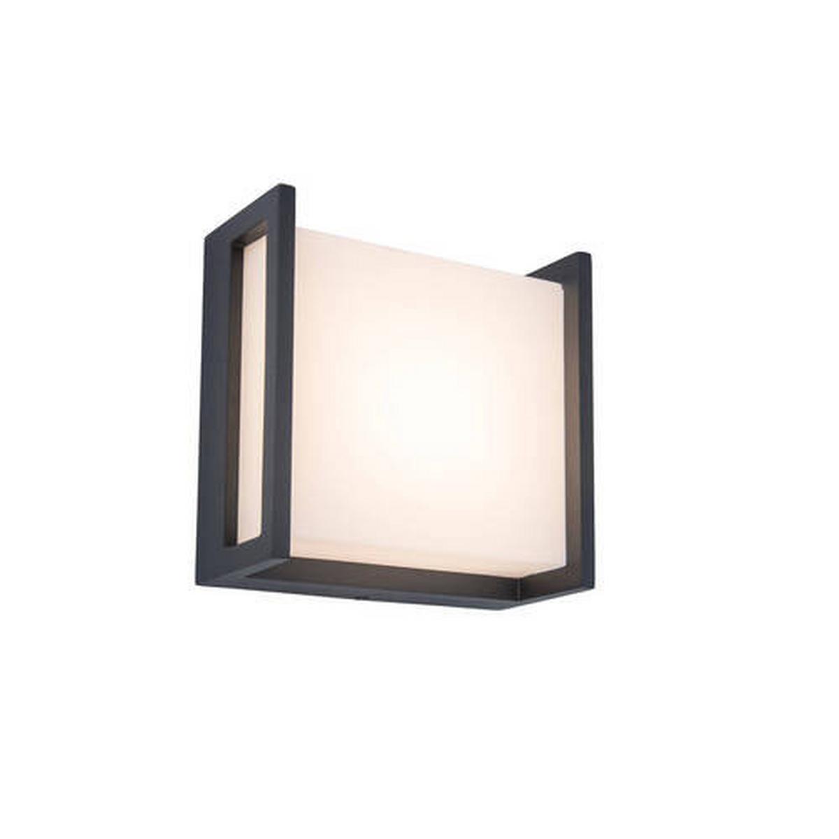 Außenwandleuchte Qubo 8,5w Kunststoff Metall, Wandmontage - Anthrazit/Weiß, Design, Kunststoff/Metall (14/14/7,20cm)