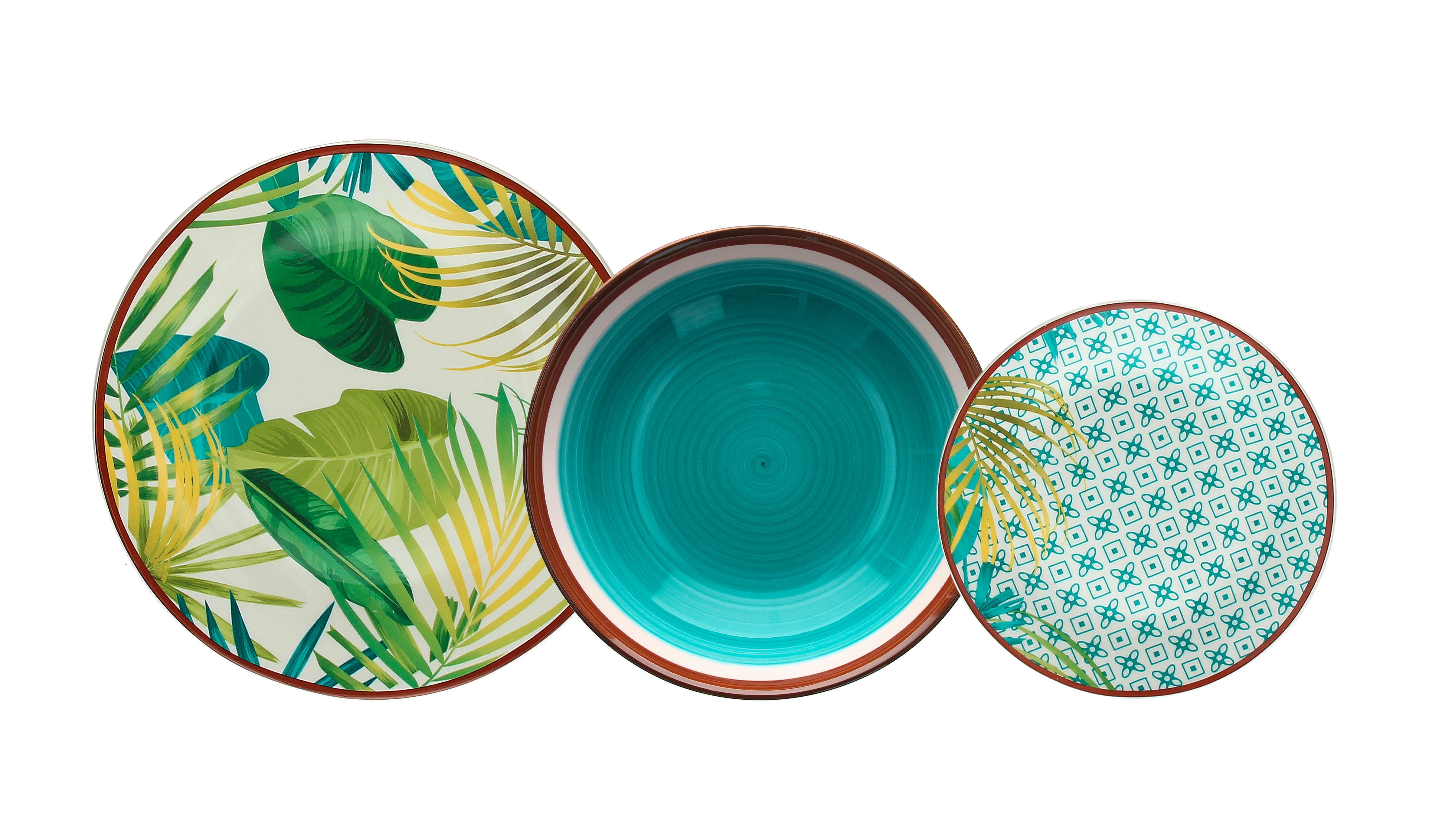 Tafelservice Metropolis Porzellan Multicolor 18-teilig - Multicolor, Basics, Keramik (27,5/22/34cm) - Tognana