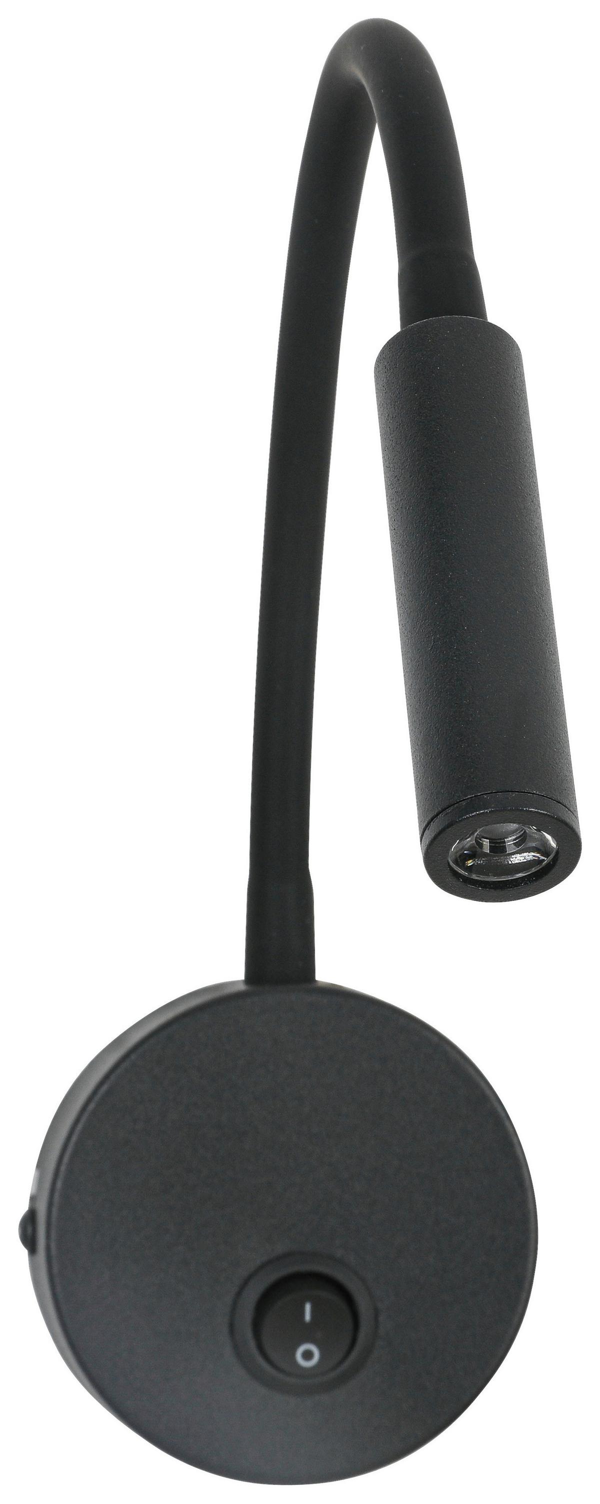 NÁSTENNÉ LED SVIETIDLO HUOIM - čierna, Konventionell, kov/plast (3/8/46cm) - Mömax