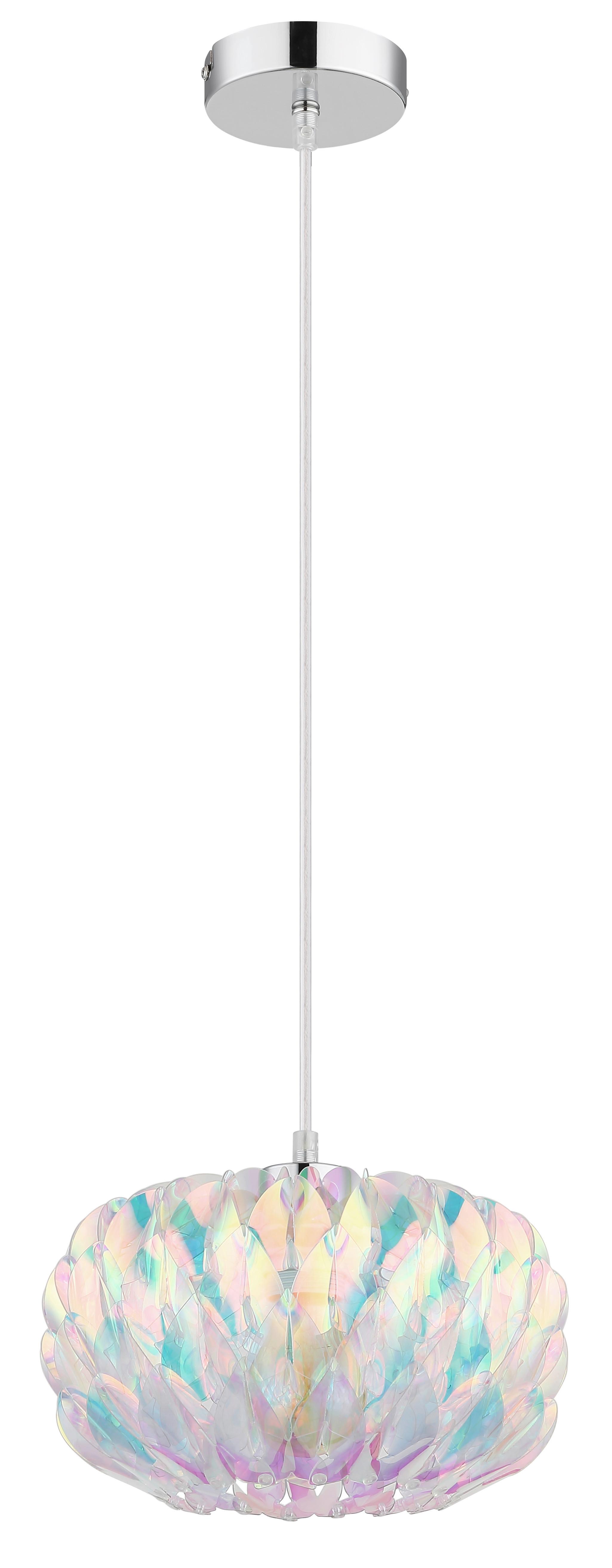 HÄNGELEUCHTE beliebig kürzbar - Klar/Chromfarben, Design, Kunststoff/Metall (25/120cm) - Globo