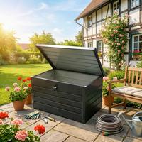 Kissenbox Volumen ca. 300 Liter - Anthrazit Hochglanz, Basics, Metall (100/61/62cm)