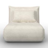 Rozkladacie kreslo MACY, biela, max. 120 kg - biela, Modern, kov/textil (83/35/65cm) - Bessagi Home