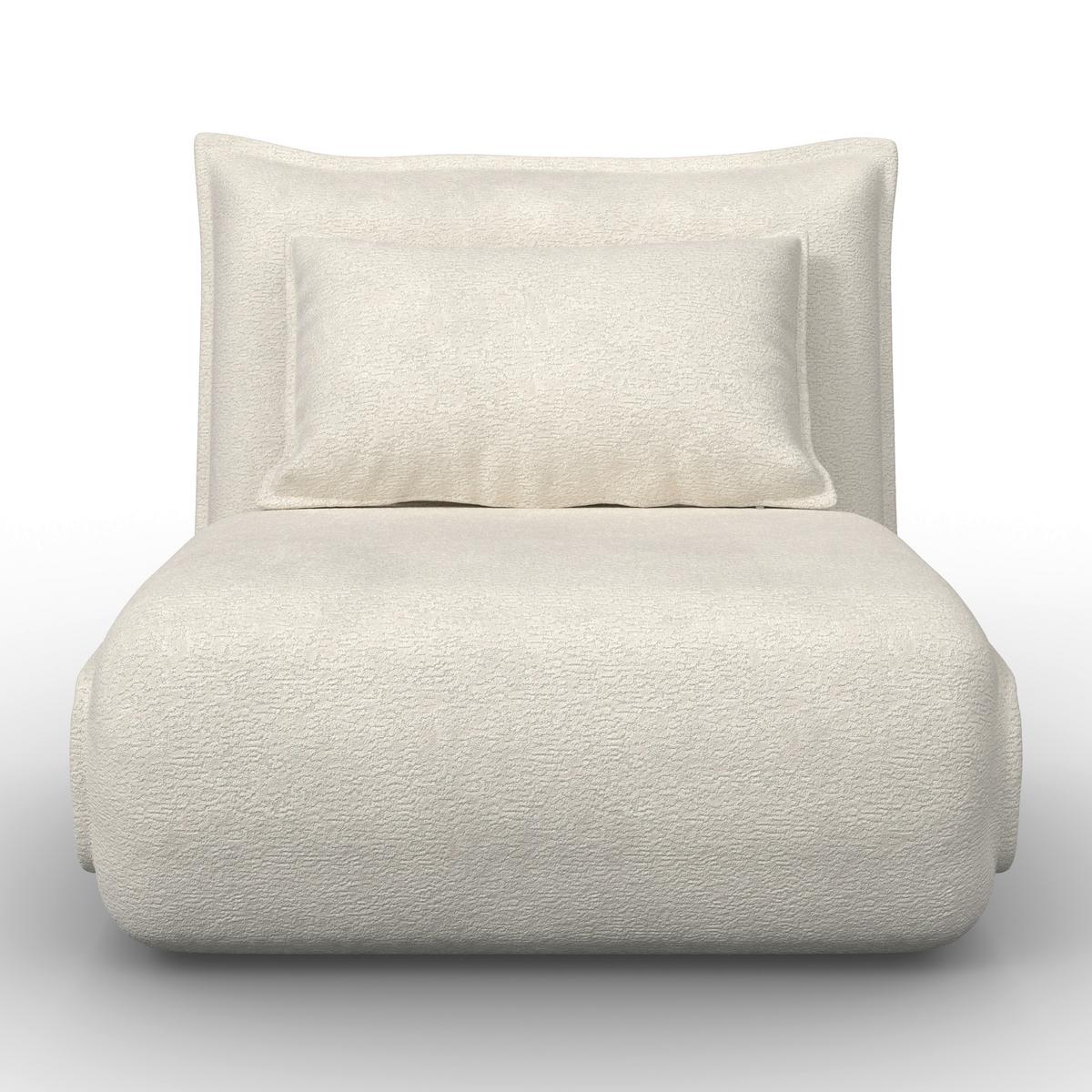 Rozkladacie kreslo MACY, biela, max. 120 kg - biela, Modern, kov/textil (83/35/65cm) - Bessagi Home