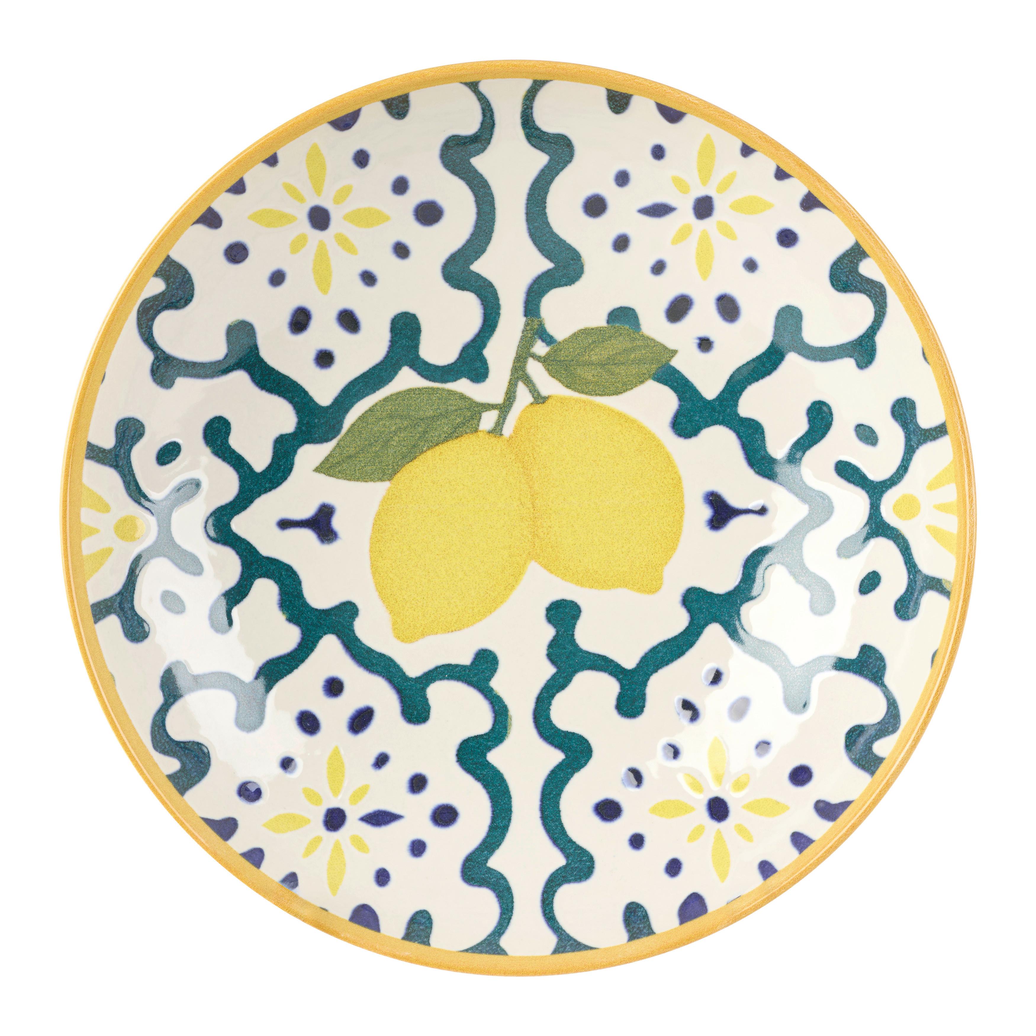 Hlboký tanier LEMONS - modrá/žltá, Konventionell, keramika (21/10,5cm) - Mömax