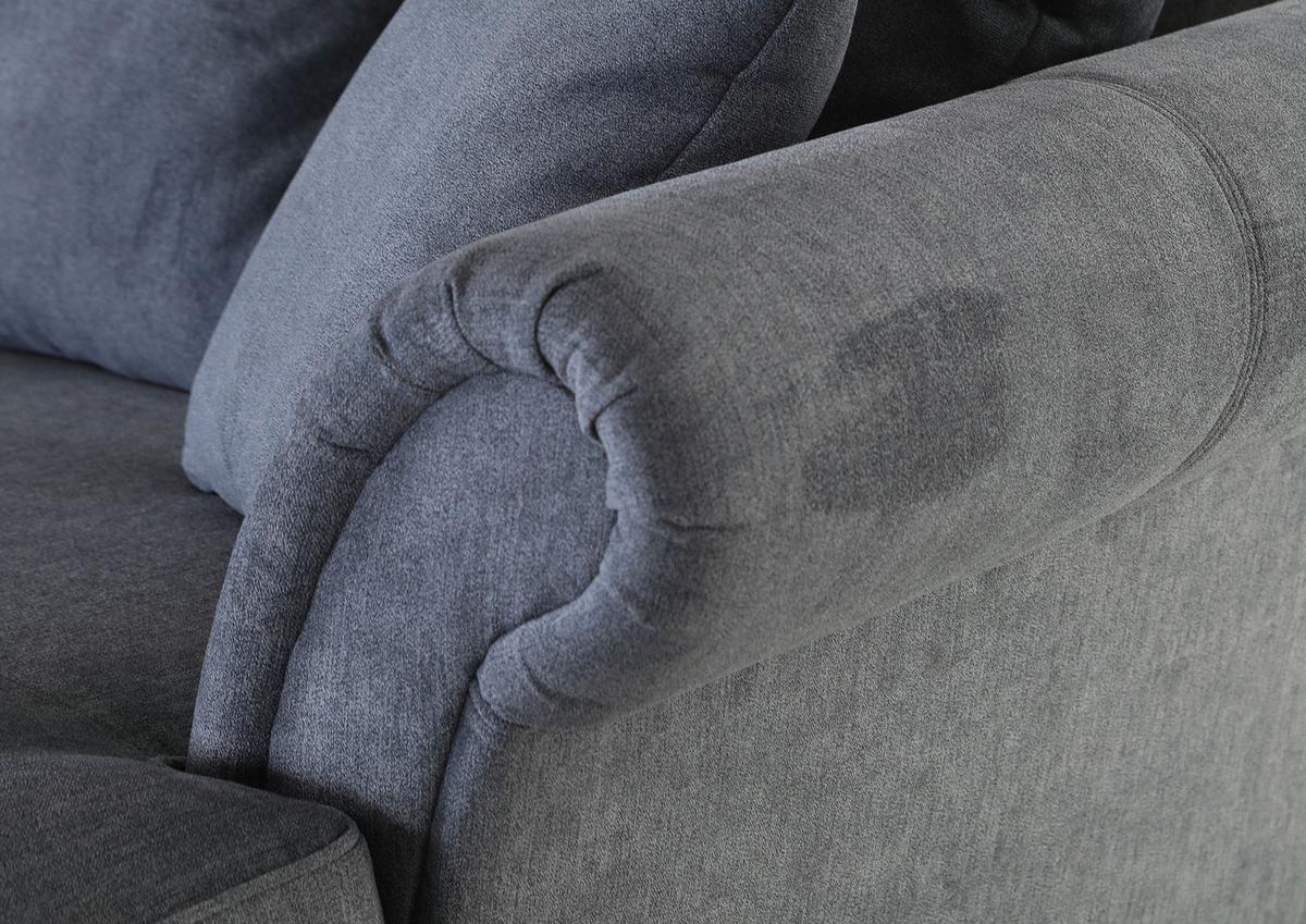 Bigsofa Lamour - Dunkelgrau/Dunkelbraun, KONVENTIONELL, Holz/Textil (270/80/110cm) - Livetastic