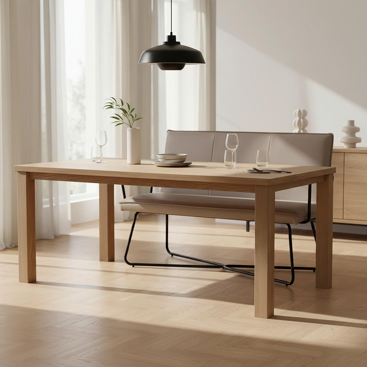 Lavice z koženky Bosco - šedohnědá - černá/šedohnědá, Moderní, kov/dřevo (140/90/62cm) - Bessagi Home