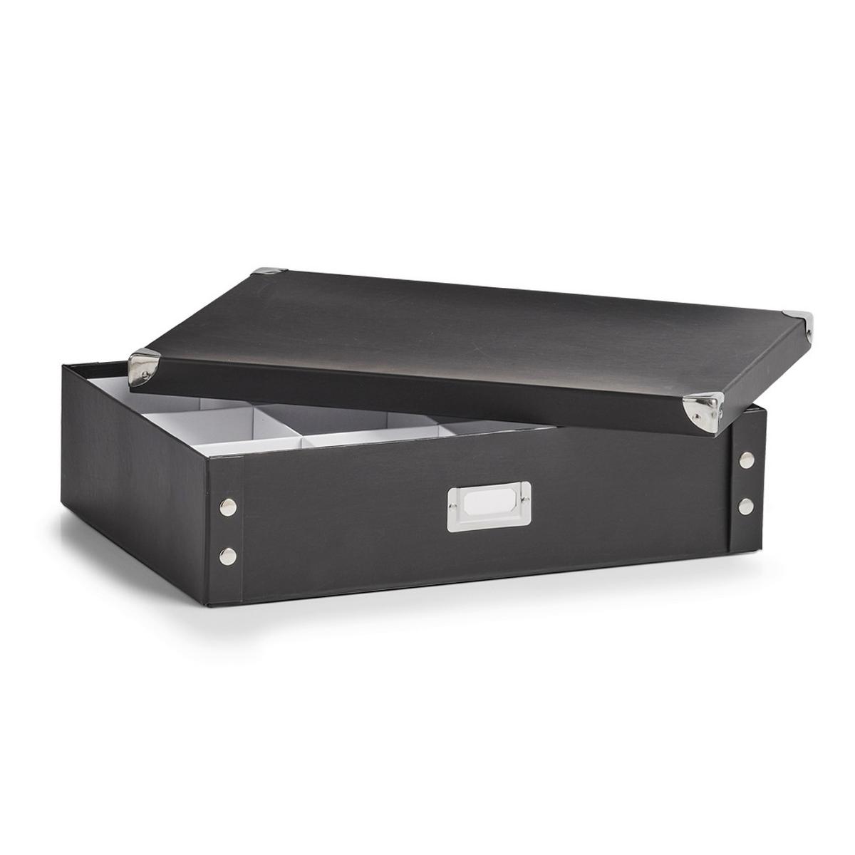 AUFBEWAHRUNGSBOX Karton, BxHxT: ca. 45x32x11 cm - Basics, Karton (44,5/31,5/11cm)