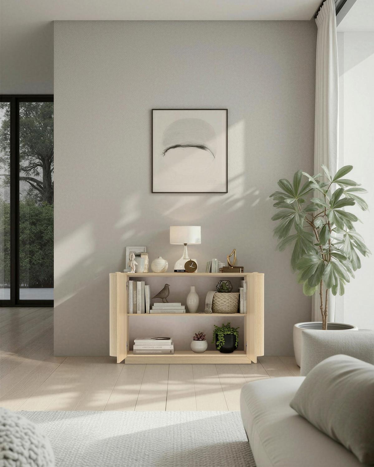 Sideboard Adriatico Eichefarben B: 131 Cm - Eichefarben, Design, Holzwerkstoff (131/76/43cm) - MID.YOU