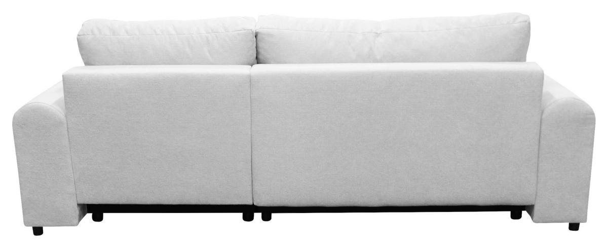 Ecksofa Velo Creme S: 250x160 cm - Creme/Schwarz, Design, Textil (250/160cm) - MID.YOU