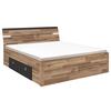 Ágykeret Mars 180/200 Cm - tölgyfa színű/sötétszürke, Konventionell, faalapú anyag (180/200cm) - MID.YOU