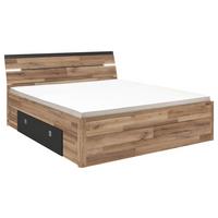 Ágykeret Mars 180/200 Cm - tölgyfa színű/sötétszürke, Konventionell, faalapú anyag (180/200cm) - MID.YOU
