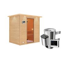 Sauna Helen Front 196/191/145 Cm - Fichtefarben, Basics, Holz (196/191/145cm)