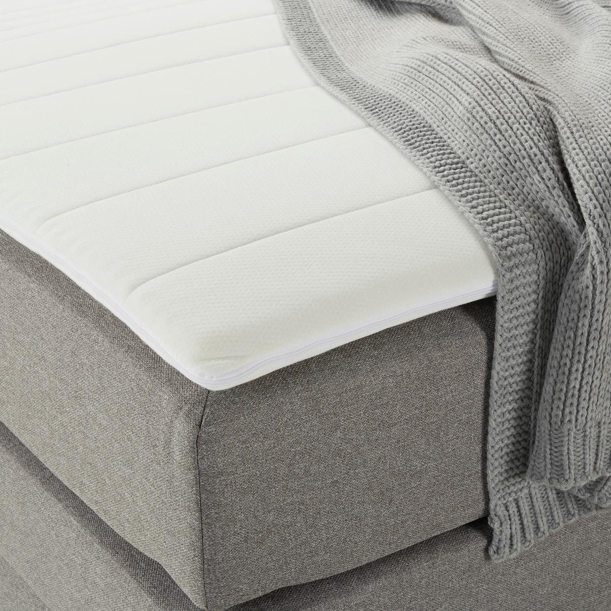 Boxspring posteľ FLEXI s úložným priestorom, 140x200 - čierna/sivá, Konventionell, textil/plast (140/200cm) - Based