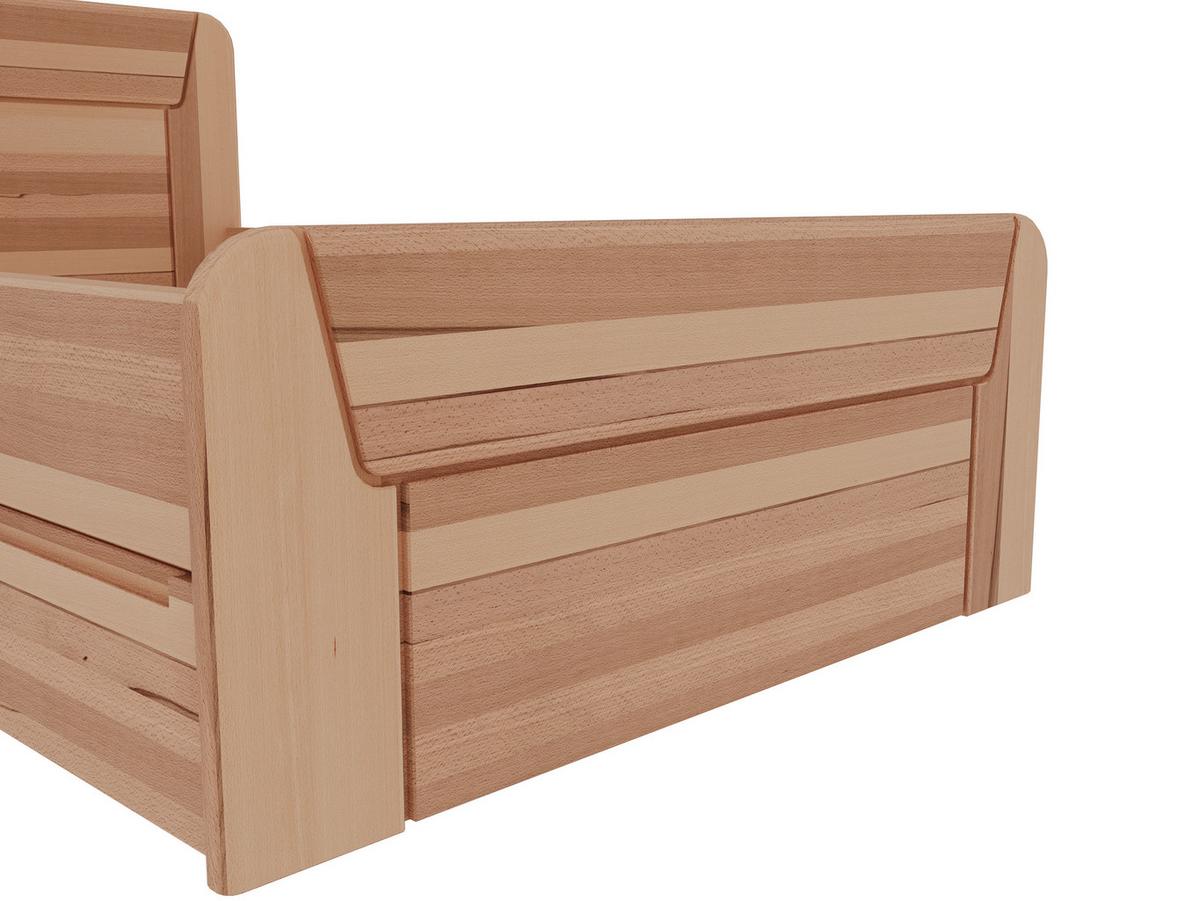 Bett Zeno Naturfarben /Kernbuche 120x200cm - Naturfarben/Kernbuche, MODERN, Holz (120/200cm) - MID.YOU