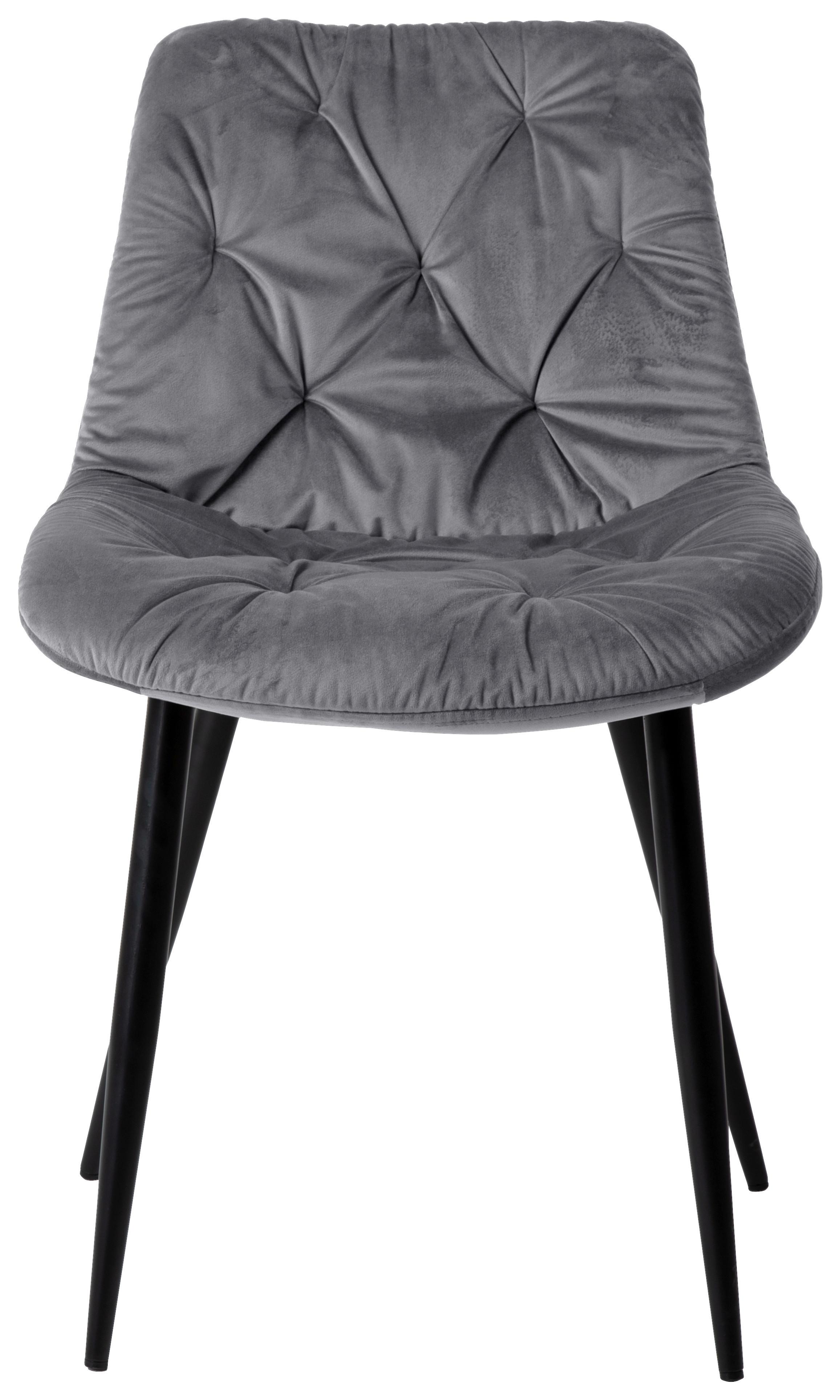 ŽIDLE LIVIA - šedá/černá, Moderní, kov/dřevo (51/86/61cm) - Mömax