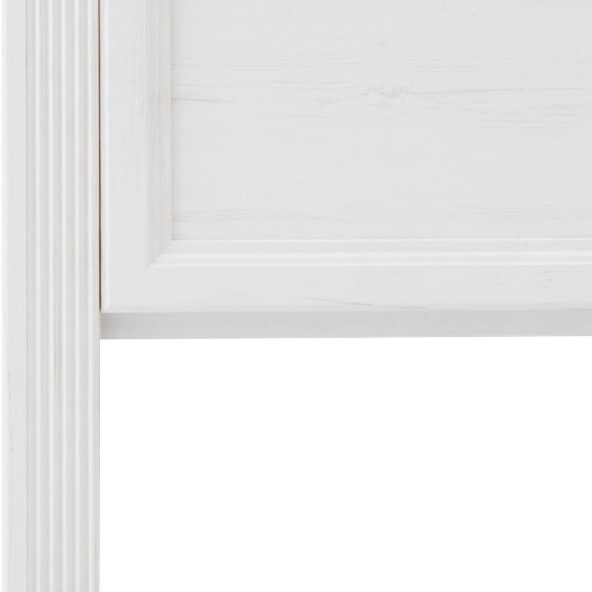 Bett Landhaus-stil 100x200 Jasmin Ii Weiß/eiche Artisan - Schwarz/Weiß, LIFESTYLE, Holzwerkstoff (100/200cm)