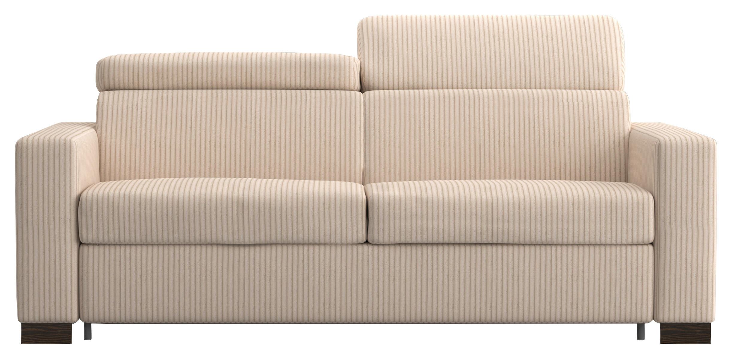 Rozkladacia pohovka BARI, krémová, menčester, s lôžkom - krémová, Basics, drevo (200/80-98/101cm)