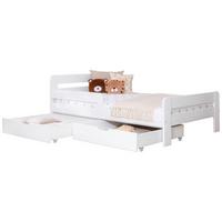 Bett Bennet Weiß inkl. Bettladen, 120x200 cm - Weiß, MODERN, Holz (120/200cm) - MID.YOU