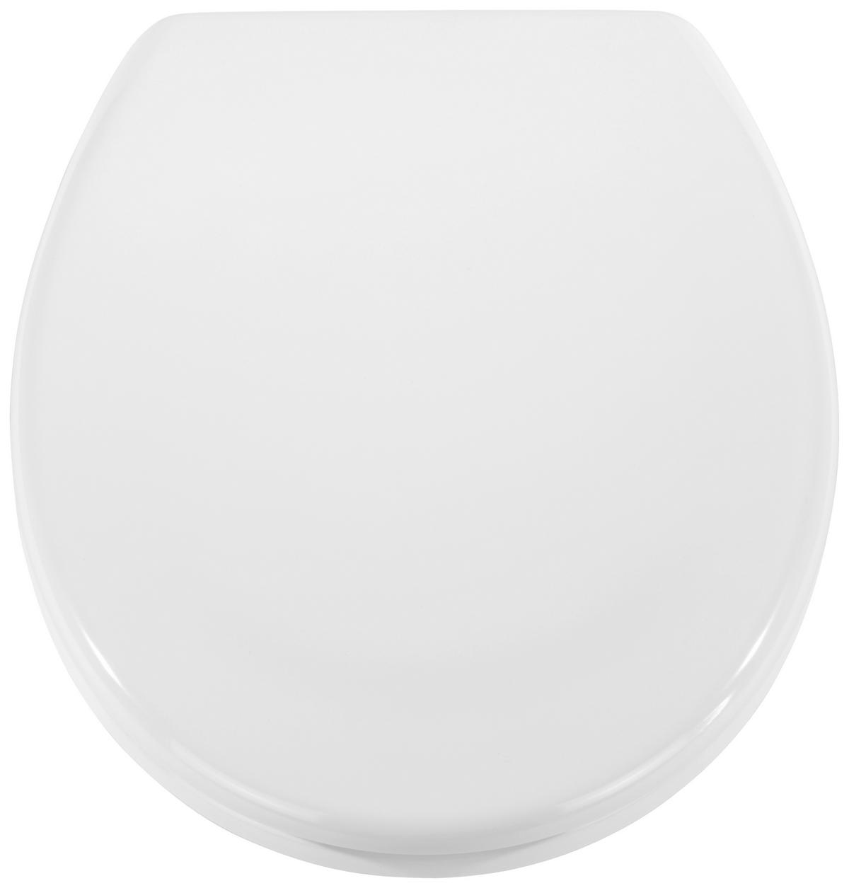 WC-Sitz Weiß Mit Absenkautomatik B 37,5 cm - Weiß, KONVENTIONELL, Kunststoff (37,5/45,0cm)