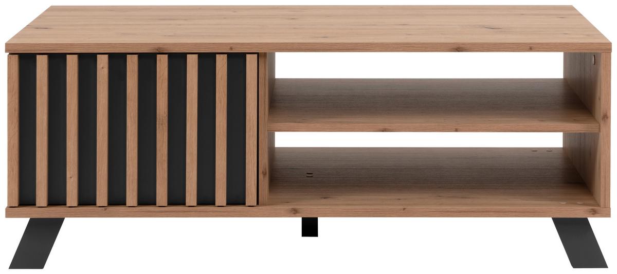 Couchtisch +lade Medan Anthrazit/eiche Dekor - Anthrazit/Eiche Artisan, LIFESTYLE, Holzwerkstoff (110,5/67/42cm) - MID.YOU