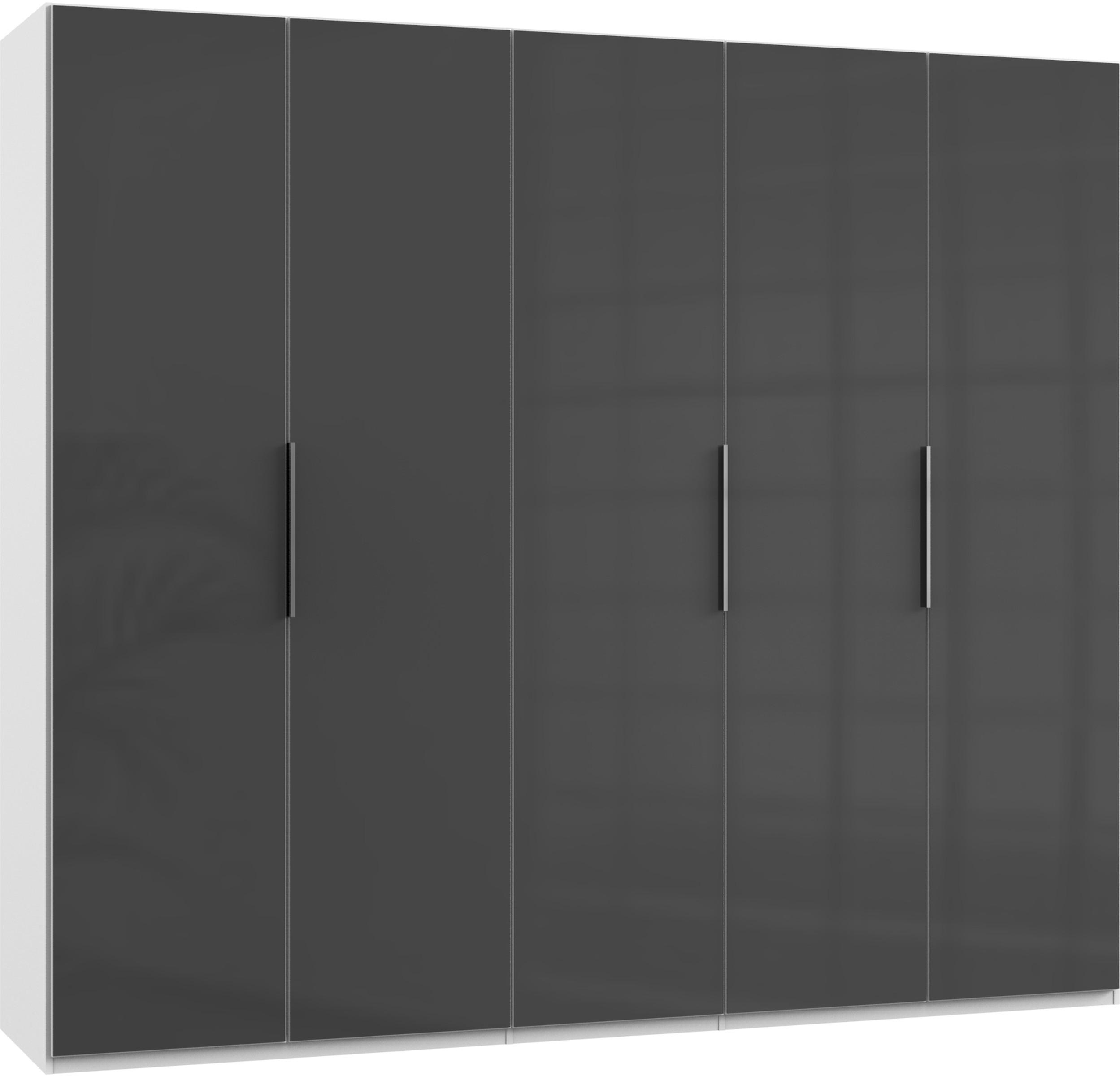 Drehtürenschrank 250cm Level, Grau/weiß - Weiß/Grau, MODERN, Glas/Holzwerkstoff (250/216/58cm) - MID.YOU