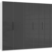 Drehtürenschrank 250cm Level, Grau/weiß - Weiß/Grau, MODERN, Glas/Holzwerkstoff (250/216/58cm) - MID.YOU