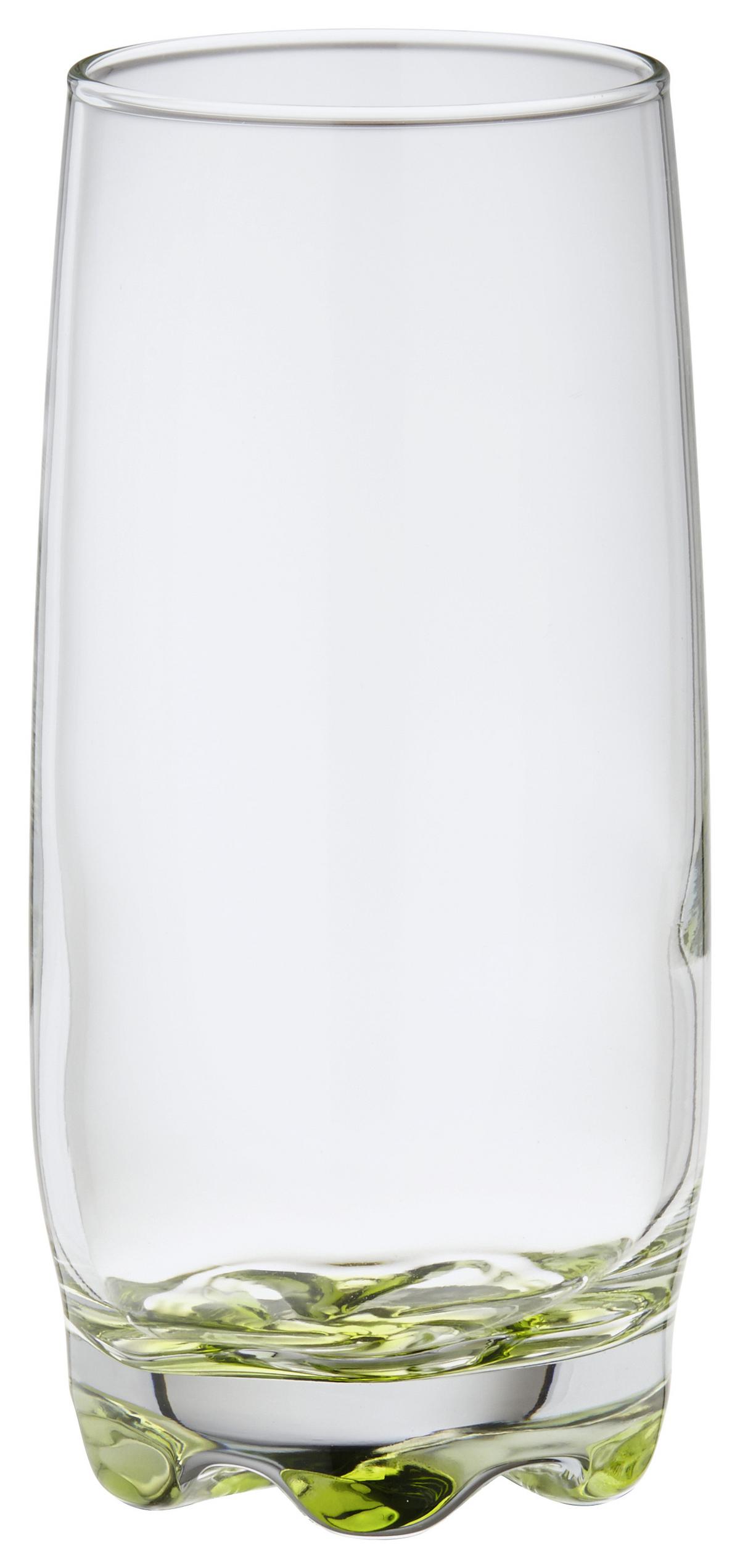 Longdrinkglas Alison 6er-Set, Je ca. 300 ml - Blau/Gelb, KONVENTIONELL, Glas (390ml) - Ondega