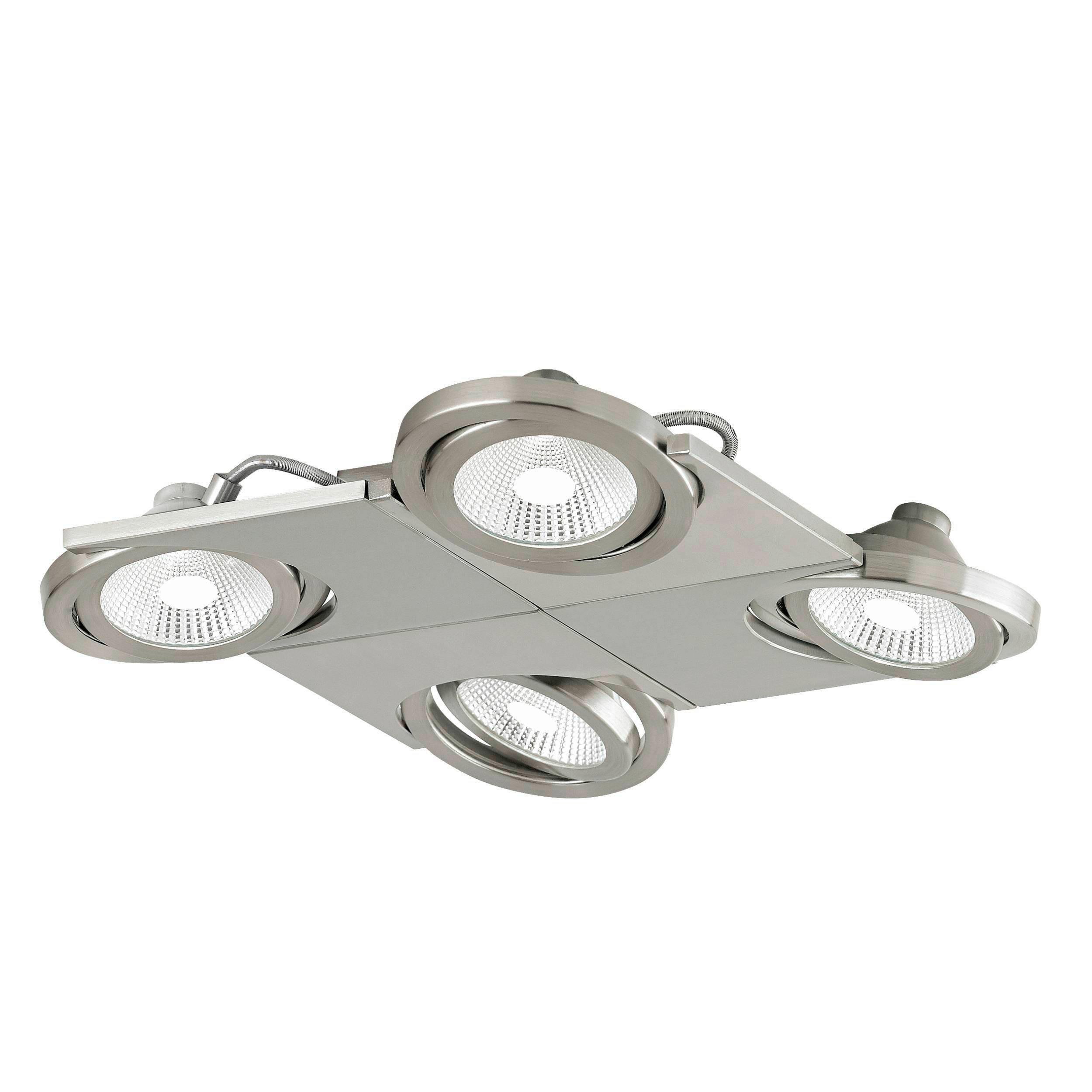 Wandleuchte 39251_brea - Weiß/Nickelfarben, Design, Glas/Metall (37/37/6cm) - Eglo