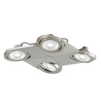 Wandleuchte 39251_brea - Weiß/Nickelfarben, Design, Glas/Metall (37/37/6cm) - Eglo