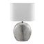 Stolová Lampa Ilias, Max. 1x28watt - biela/strieborná, Štýlový, textil/keramika (24/37cm) - Premium Living Stolová Lampa Ilias, Max. 1x28watt - biela/strieborná, Štýlový, textil/keramika (24/37cm) - Premium Living