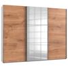 Schwebetürenschrank 300cm Level, Weiß/eiche Dekor - Eichefarben/Weiß, MODERN, Holzwerkstoff (300/236/65cm) - MID.YOU