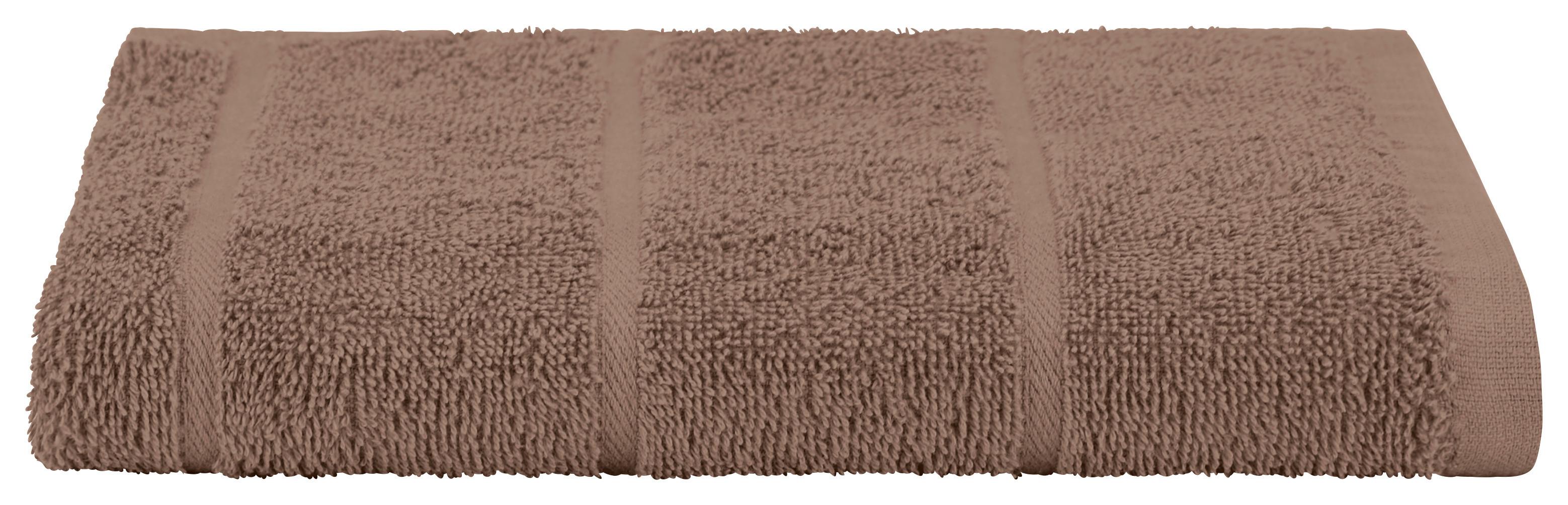 Handtuch Liliane Baumwolle 420 G/M2 Taupe 50x100 cm - Taupe, KONVENTIONELL, Textil (50/100cm) - Ondega