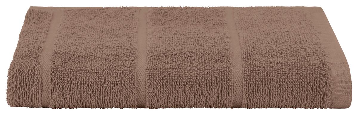 Handtuch Liliane Baumwolle 420 G/M2 Taupe 50x100 cm - Taupe, KONVENTIONELL, Textil (50/100cm) - Ondega