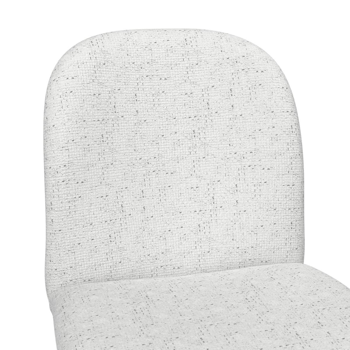 Stuhl weiß/Metallbeine Ulmo 47/91/61 cm - Schwarz/Weiß, MODERN, Textil/Metall (47/91/61cm)