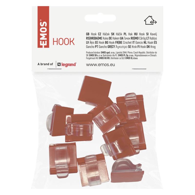 HÁČIK DCH001 - priehľadné, Basics, plast (1.9/1.9/1.2cm)