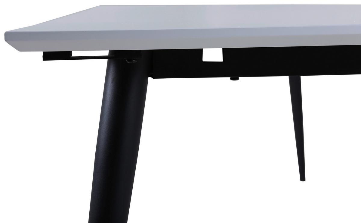 Esstisch Jimmy - Schwarz/Weiß, Design, Kunststoff/Metall (195/90/76cm) - Livetastic