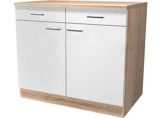 Kuchyňská Spodní Skříňka Samoa Us 100 - bílá/barvy dubu, Konvenční, kompozitní dřevo (100/85/57cm) Kuchyňská Spodní Skříňka Samoa Us 100 - bílá/barvy dubu, Konvenční, kompozitní dřevo (100/85/57cm)