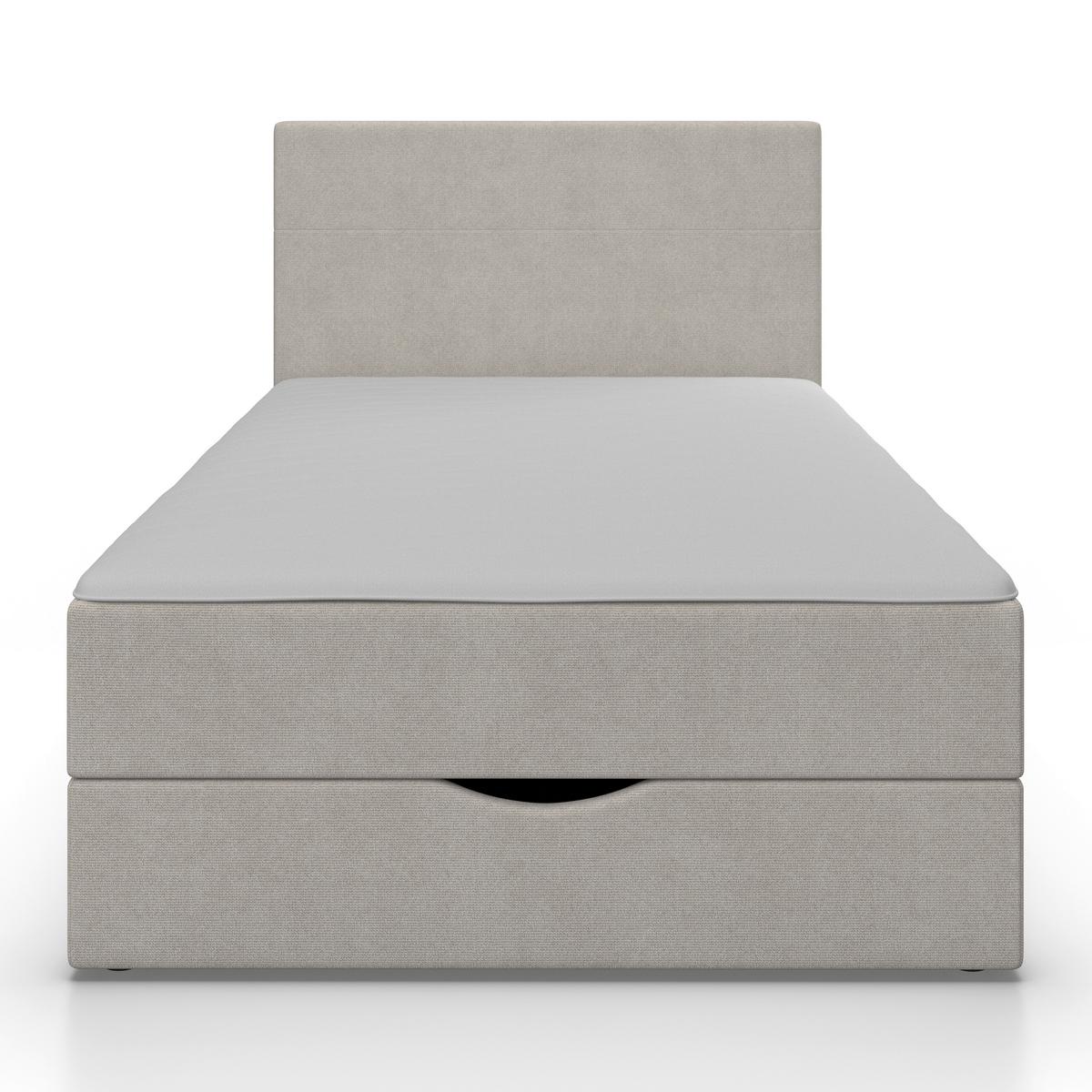 Boxspringová postel ACE 120x200, světle šedá - černá/světle šedá, Moderní, dřevo/textil (120/200cm) - Bessagi Home