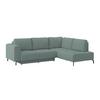 Ecksofa Mit Schlaffunktion Und Bettkasten Veni, Mintgrün - Schwarz/Graugrün, MODERN, Textil (272/210cm) - Ondega