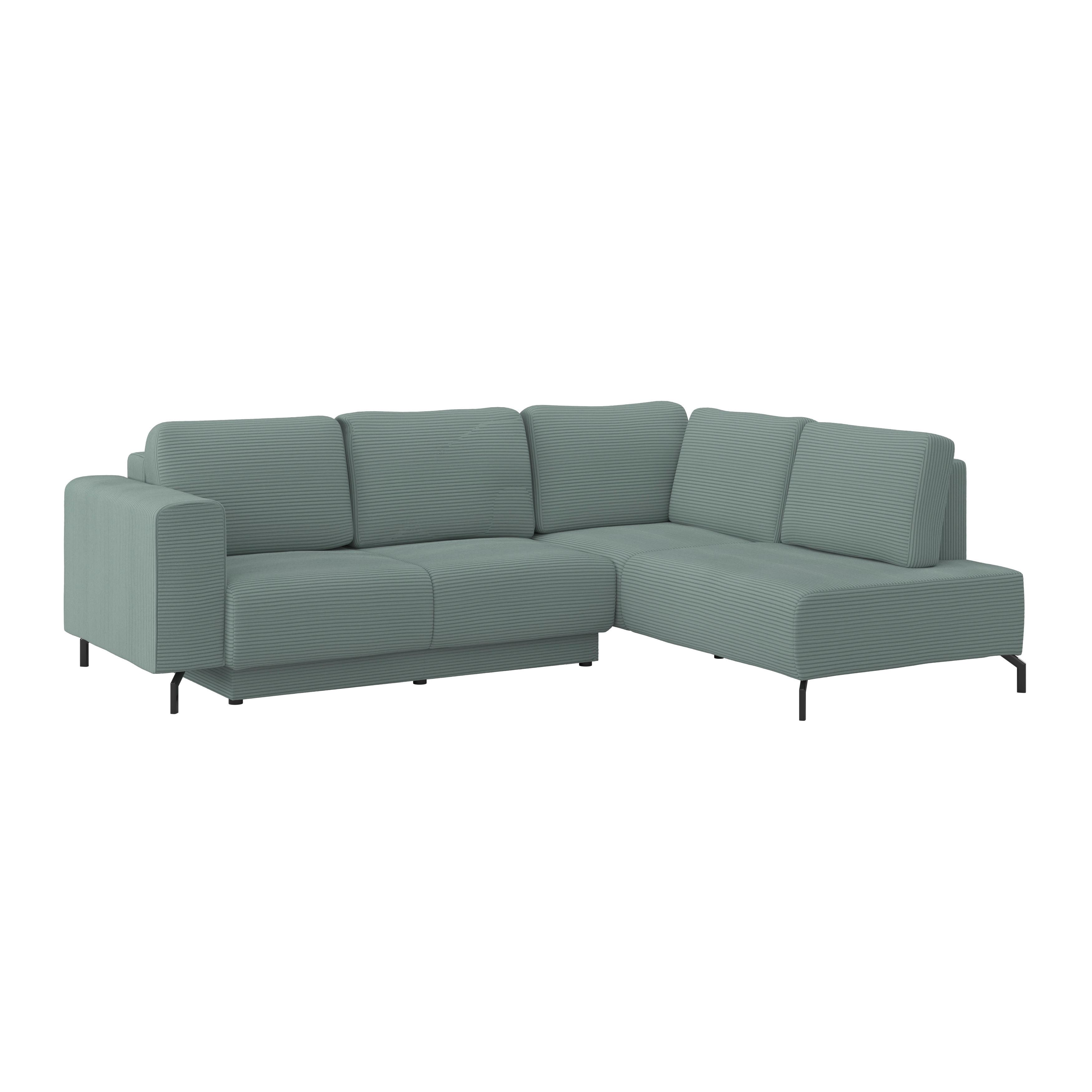 Ecksofa Mit Schlaffunktion Und Bettkasten Veni, Mintgrün
