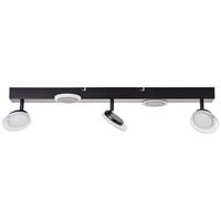 LED-Strahler Meriza 3-Flammig verstellbar L: 70 cm - Schwarz, Design, Kunststoff/Metall (16/70/15cm) - Brilliant