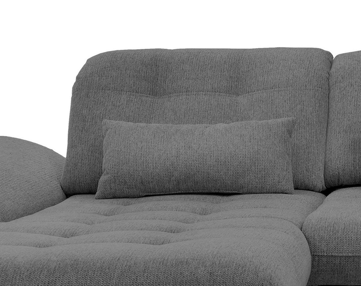 Ecksofa Mit Bettkasten Rigatti Graubraun S: 184x314cm - Chromfarben/Graubraun, MODERN, Textil (184/314cm) - Livetastic