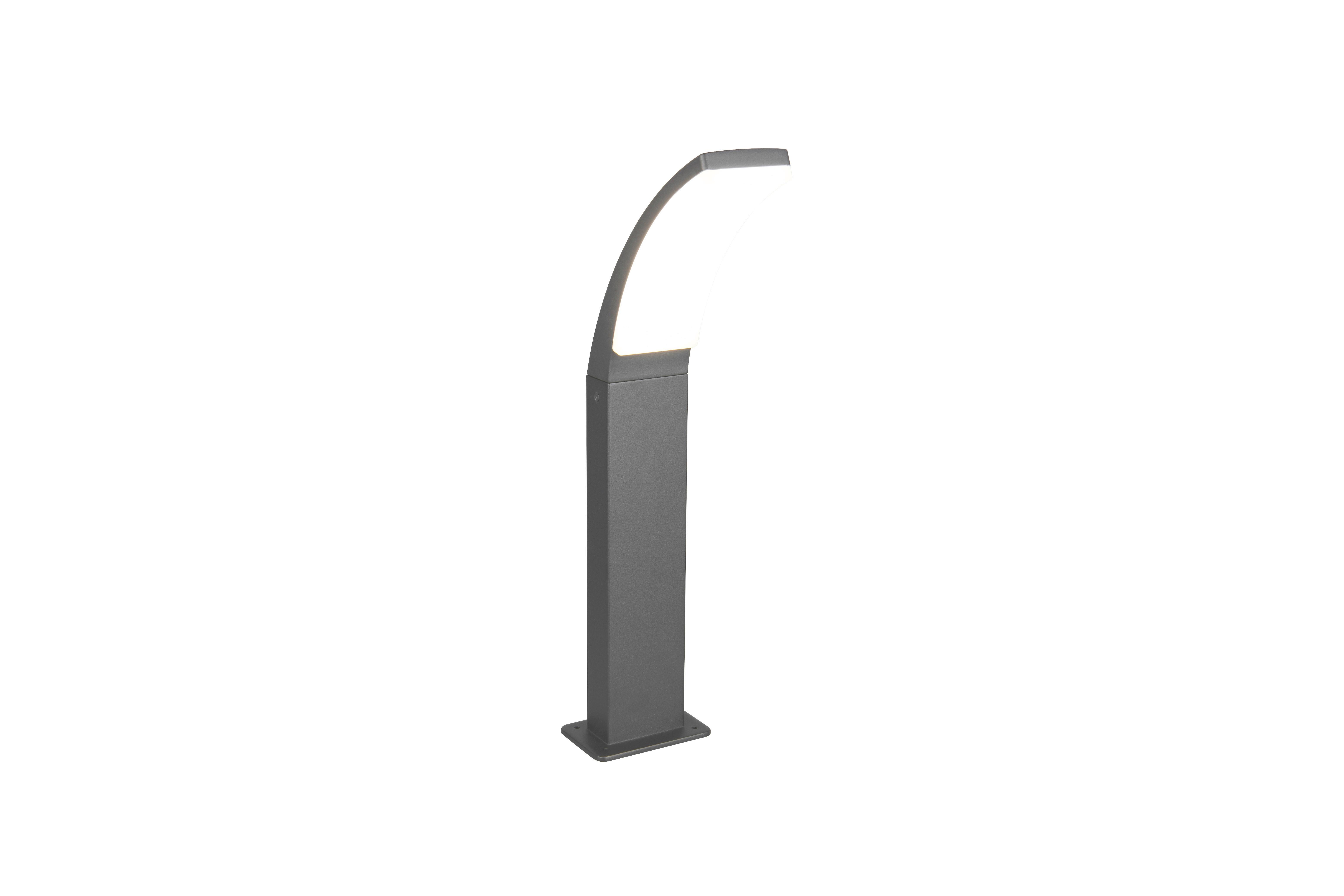 Wegeleuchte Beja Anthrazit Weiß B: 21 Cm - Anthrazit/Weiß, Design, Kunststoff/Metall (12/21/60cm)